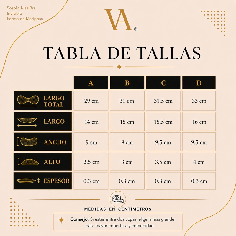 SOSTÉN MUJER VICALLY FASHION ADHERIBLE KISS BRA INVISIBLE FORMA DE MARIPOSA - 13