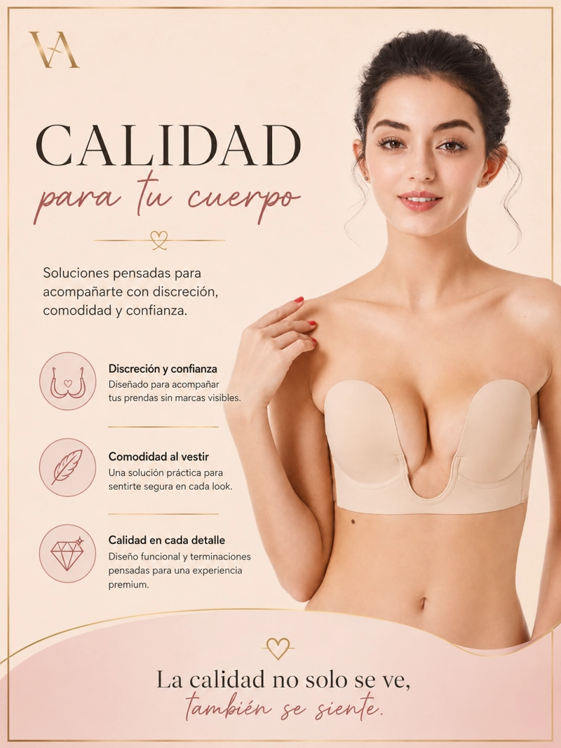SUJETADOR SIN TIRANTE DE RELLENO GRADUADO Y ESCOTE FRONTAL - 7