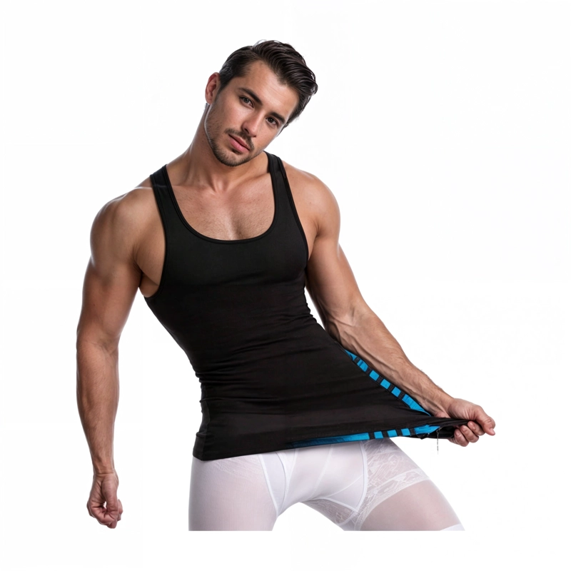 CAMISETA POLERA FAJA REDUCTORA COMPRESORA MODELADORA HOMBRE - 2