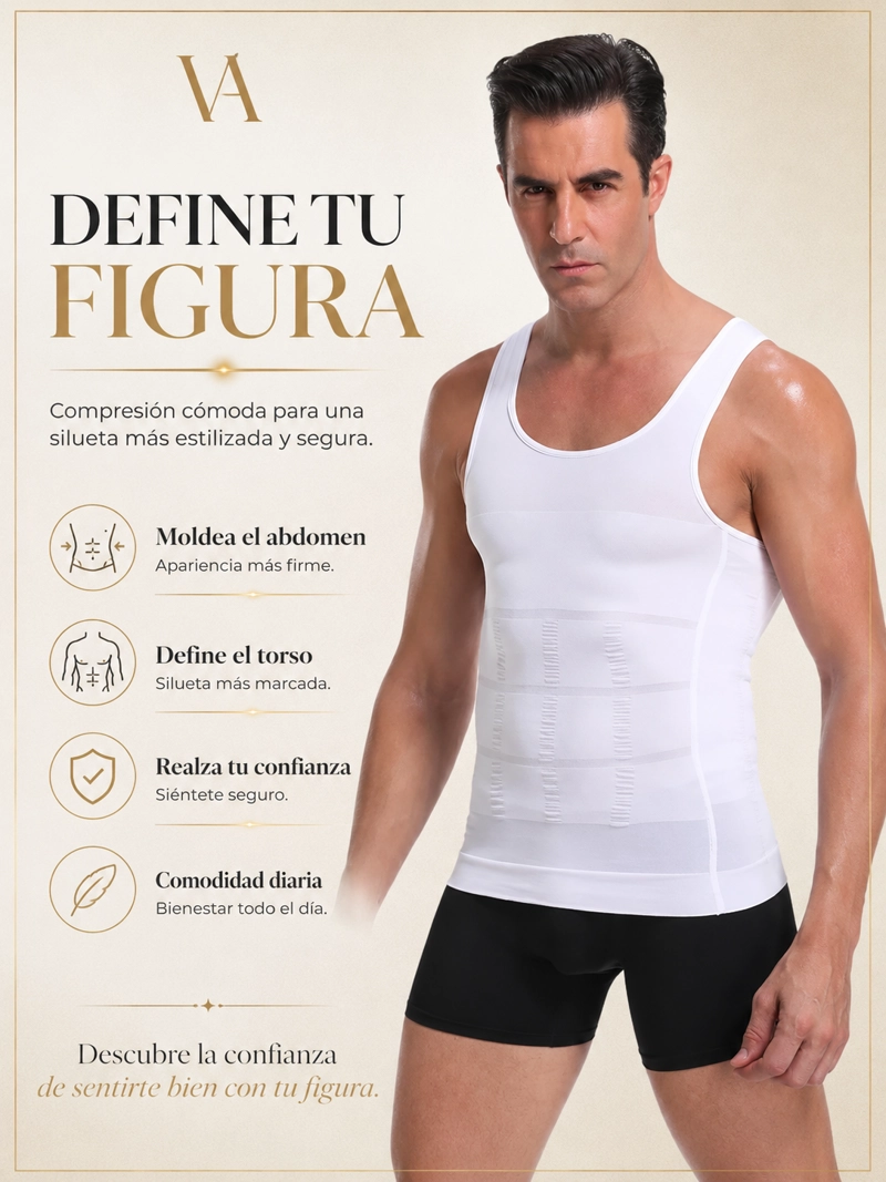 CAMISETA POLERA FAJA REDUCTORA COMPRESORA MODELADORA HOMBRE - 6
