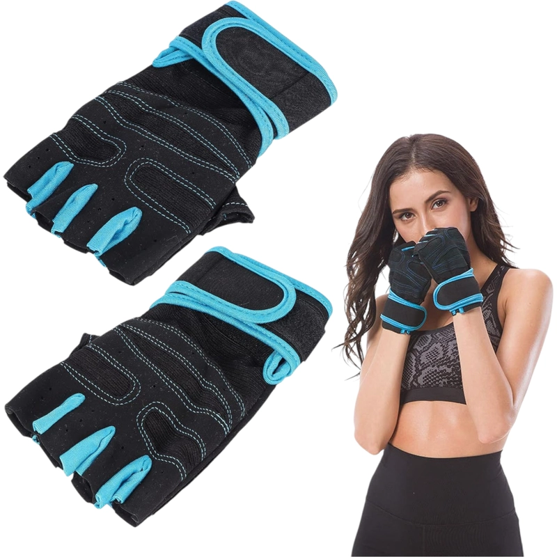 GUANTES VICALLY FASHION GIMNASIO EJERCICIO PESAS TREKING MULTIFUNCIONAL - 7
