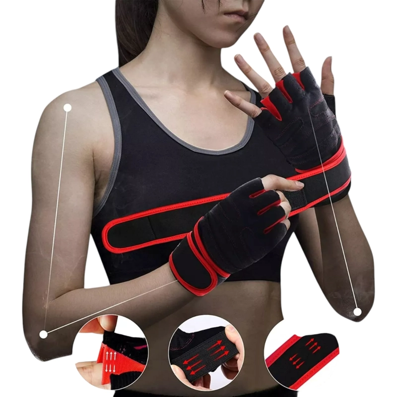 GUANTES VICALLY FASHION GIMNASIO EJERCICIO PESAS TREKING MULTIFUNCIONAL - 8