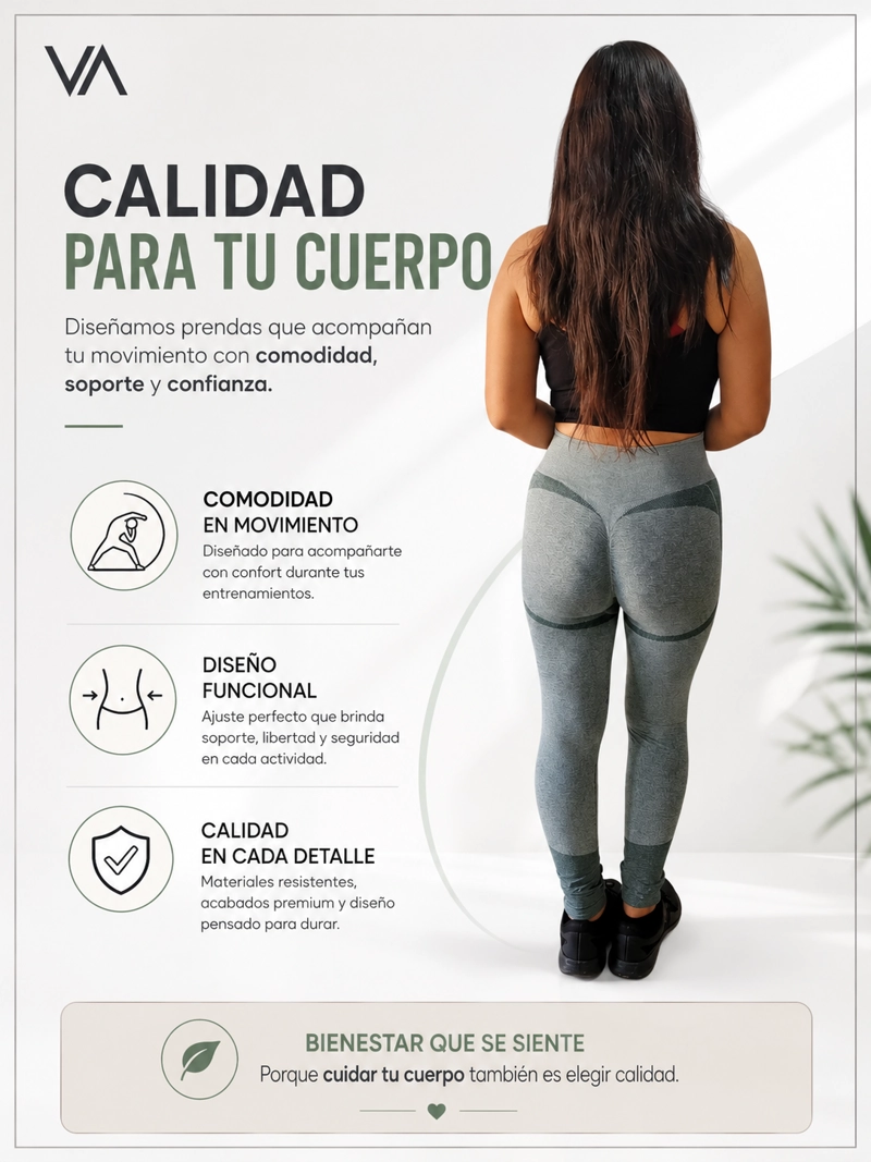 LEGGINGS MUJER ENTRENAMIENTO LEVANTAMIENTO GLUTEO - 12