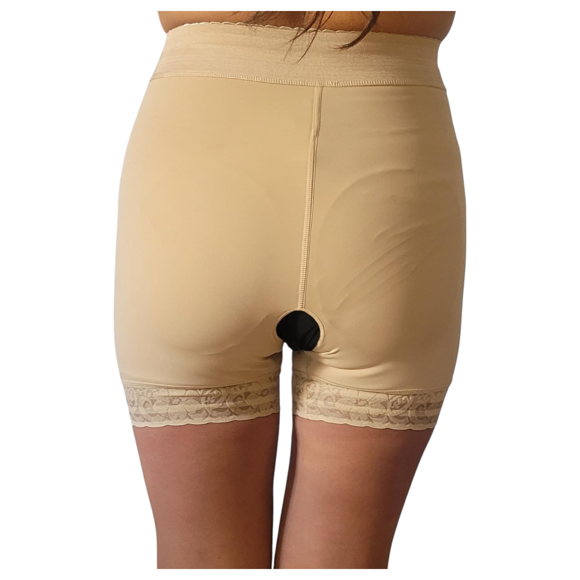 FAJA SHORT CON VARILLAS Y SILICONA ANTIDESLIZANTE ABIERTA - 3
