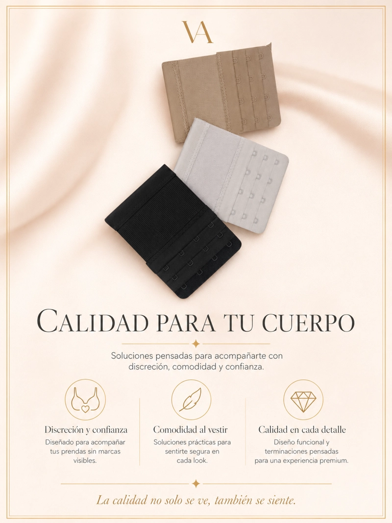 PACK X3 EXTENSORES PARA SOSTE N DE MUJER (4 BROCHES) - 5