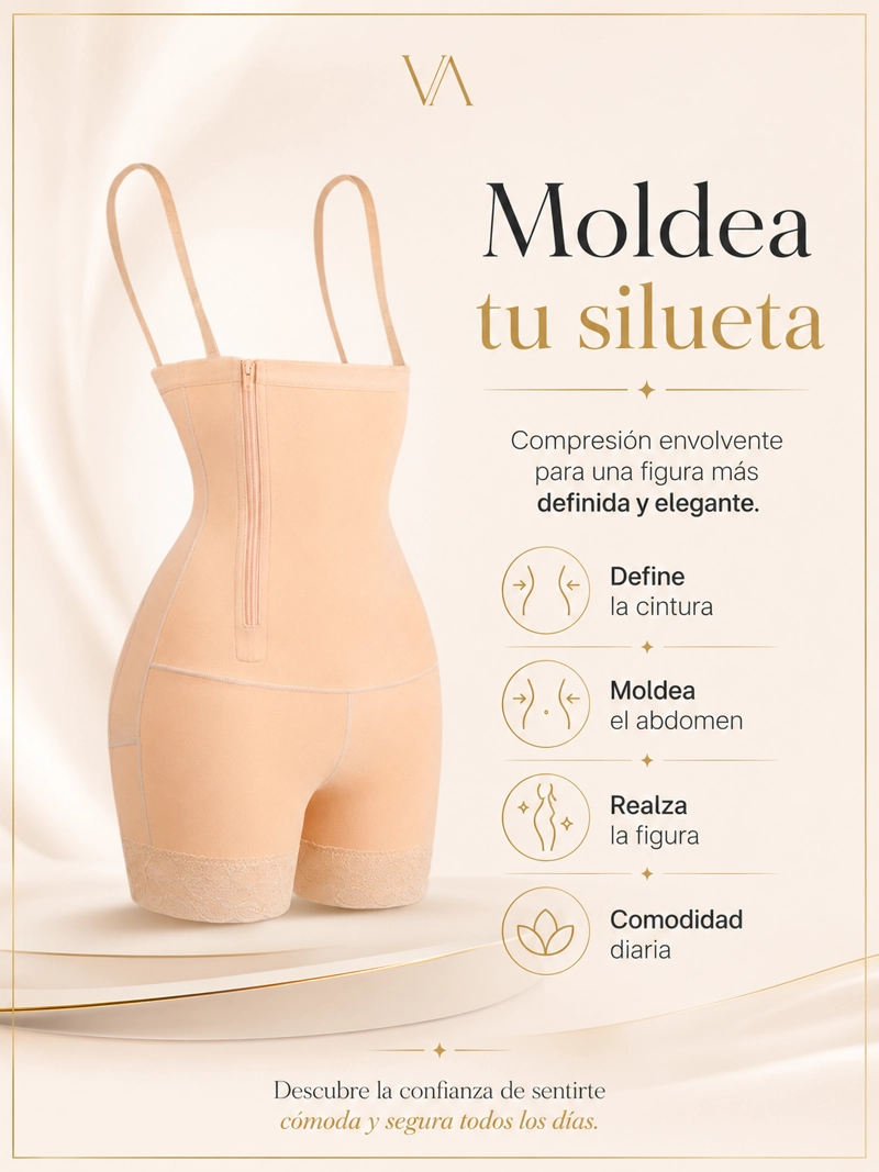 FAJA MOLDEADORA TIPO COLOMBIANA CON CONTROL DE ABDOMEN Y CINTURA DE ALTA COMPRESION - 8