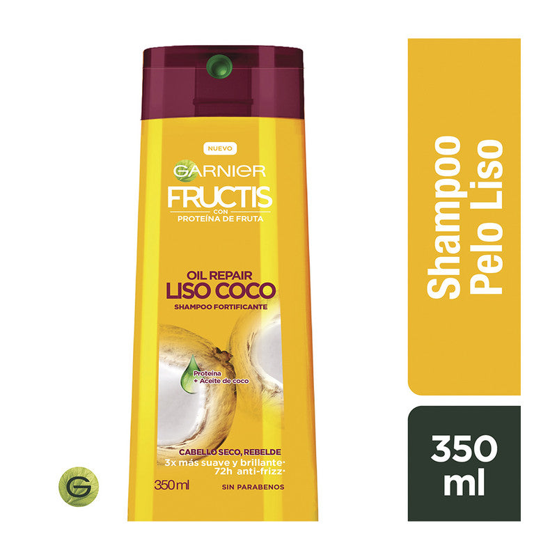 SHAMPOO FRUCTIS OIL REPAIR LISO COCO CABELLO SECO REBELDE 350 ML - 1