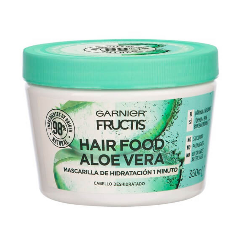 MASCARILLA GARNIER HIDRATACIÓN 1 MINUTO FRUCTIS ALOE VERA 350 ML - 1