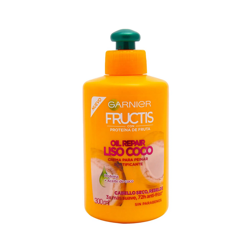 GARNIER CREMA FRUCTIS P/PEINAR LISO COCO 300 ML - 1