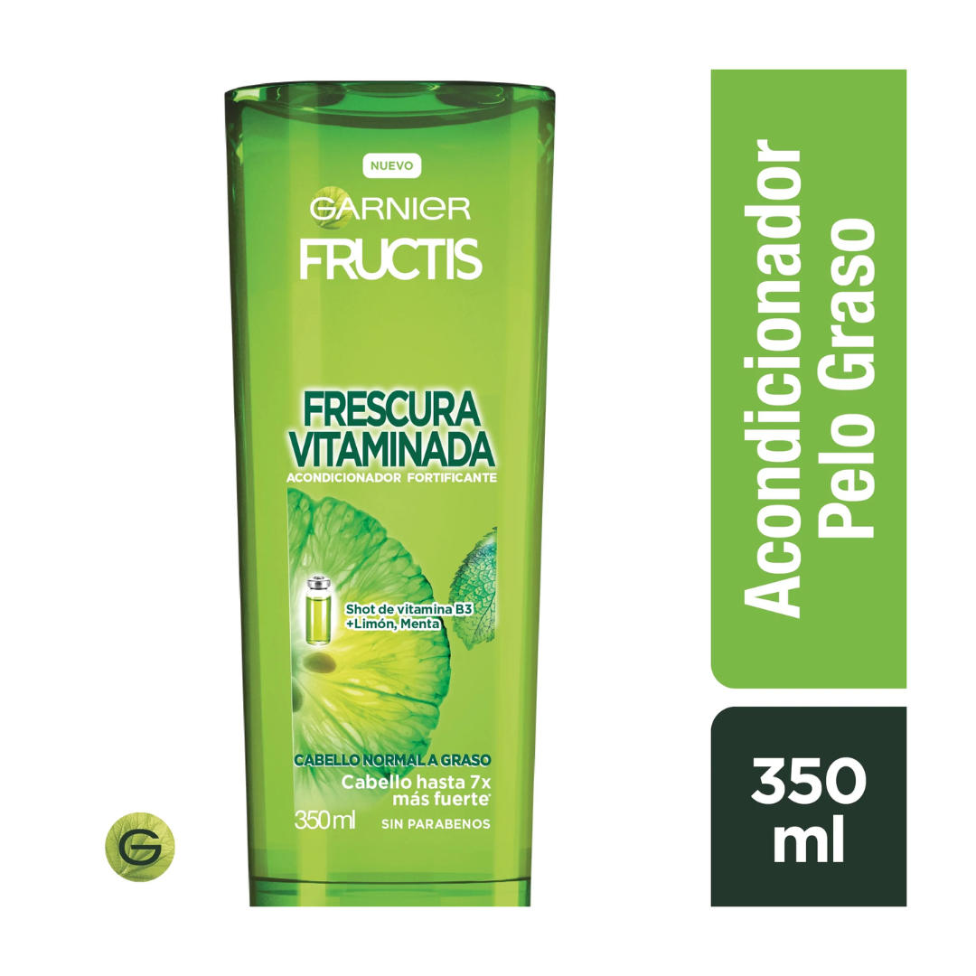 ACONDICIONADOR FRUCTIS FRESCURA VITAMINADA B3 LIMÓN MENTA 350 ML - 1