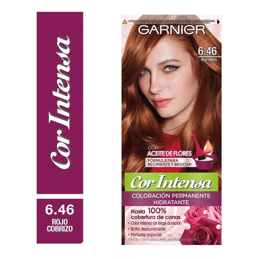 TINTE COR INTENSA 6.46 EN COLOR ROJO COBRIZO GARNIER - 1