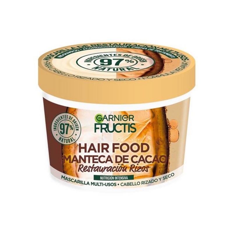 MASCARILLA GARNIER HAIR FOOD MANTECA DE CACAO MULTI-USOS PARA CABELLO RIZADO Y SECO - 1