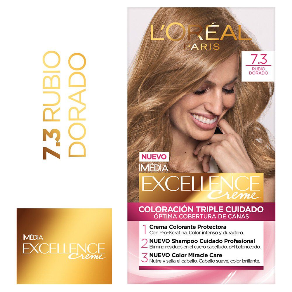 TINTE L'ORÉAL EXCELLENCE CREME 7.3 RUBIO DORADO - 1
