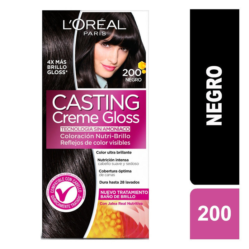 TINTE L'ORÉAL CASTING CREME GLOSS 200 NEGRO JALEA REAL - 1