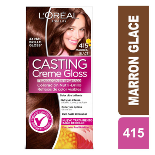 TINTE L'ORÉAL CASTING CREME GLOSS 415 MARRÓN GLACE JALE REAL - 1