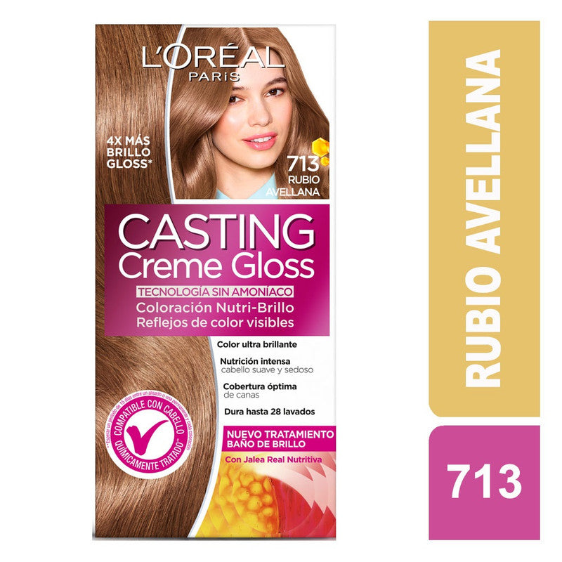 TINTE L'ORÉAL CASTING CREME GLOSS 713 RUBIO AVELLANA JALEA REAL - 1