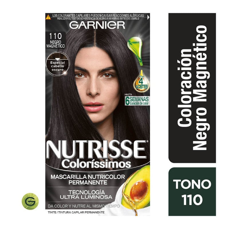 TINTE GARNIER NUTRISSE CLORORÍSSIMOS 110 NEGRO MAGNÉTICO - 1