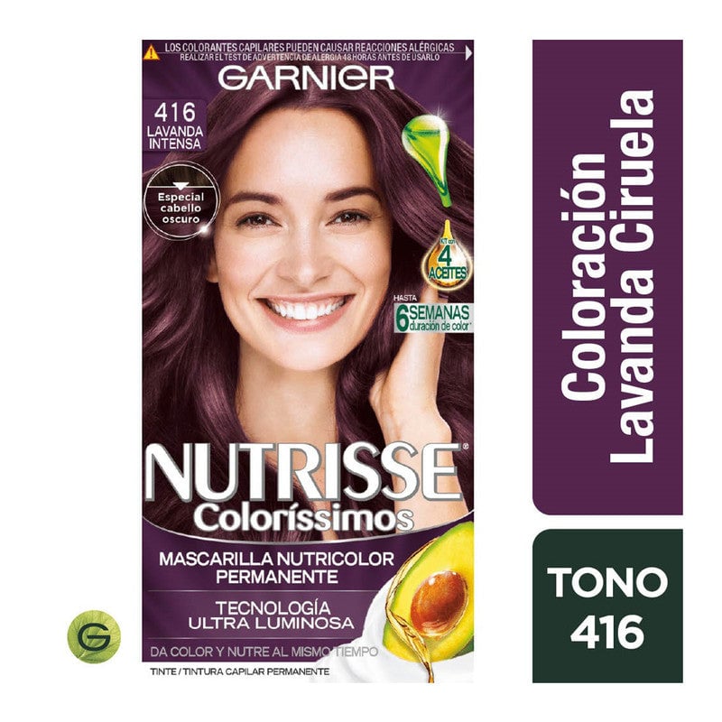 TINTE GARNIER NUTRISSE COLORÍSSIMOS 416 LAVANDA INTENSA - 1