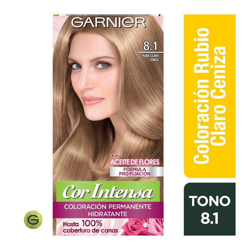 TINTE COR INTENSA 8.1 RUBIO CLARO CENIZA GARNIER - 1