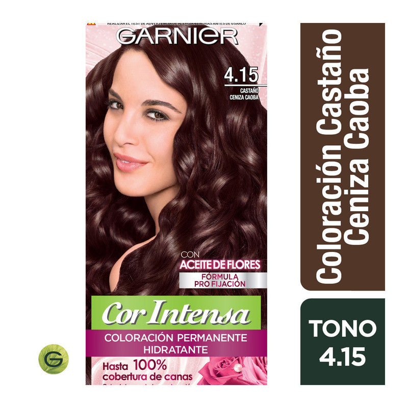 TINTE COR INTENSA 4.15 CASTAÑO CENIZA CAOBA GARNIER - 1