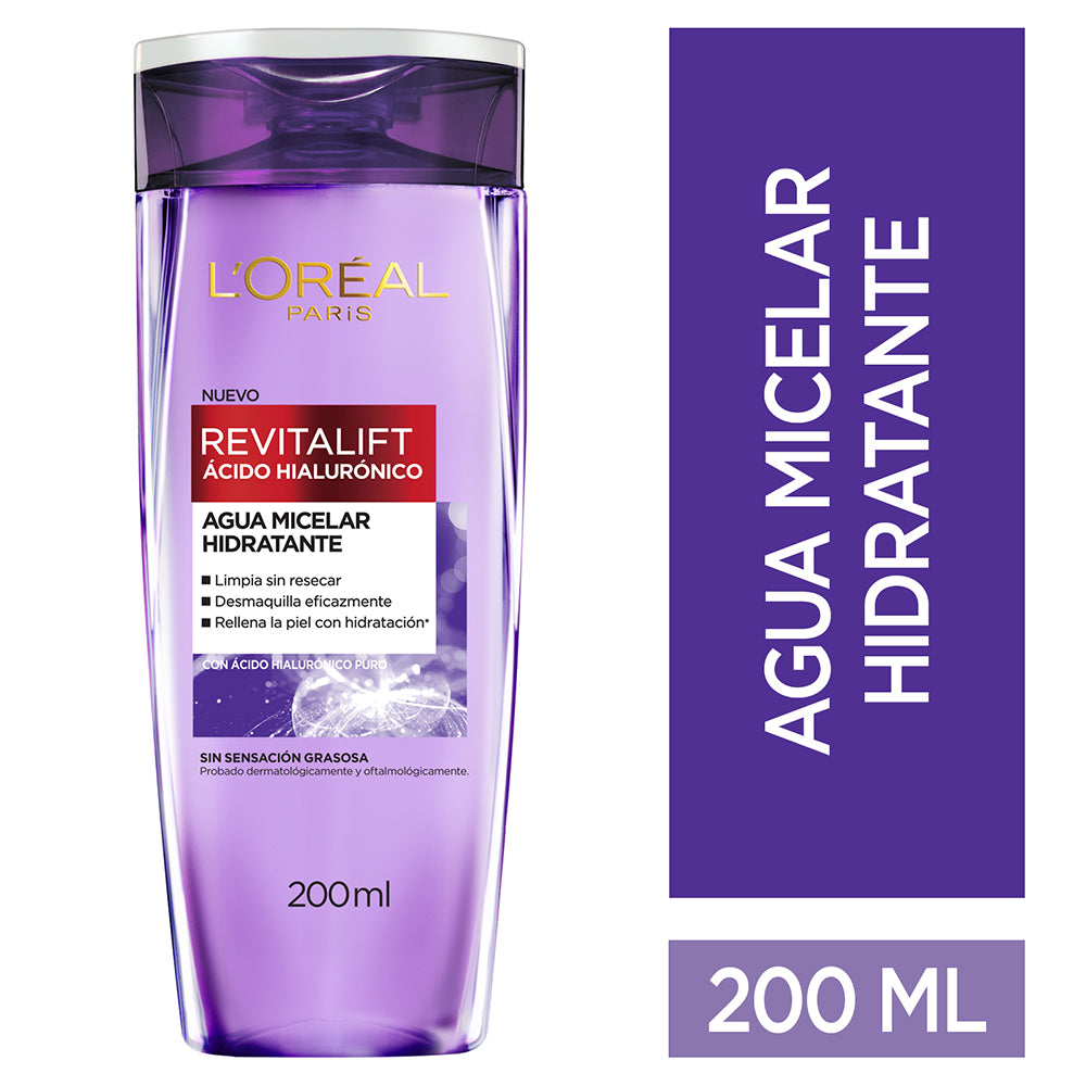 AGUA MICELAR L'ORÉAL REVITALIF A. HIALURÓNICO 200 ML - 1