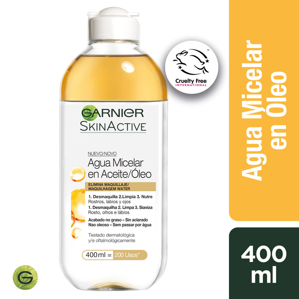 AGUA MICELAR GARNIER ÓLEO SKIN ACTIVE 400 ML - 1