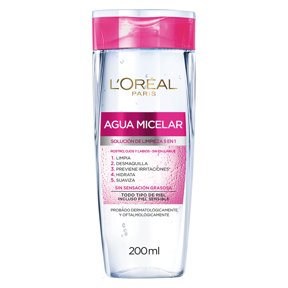 AGUA MICELAR L'ORÉAL 5 EN 1 HIDRA TOTAL 5 200 ML - 1