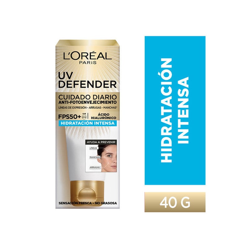 HIDRATANTE ROSTRO Y CUELLO L'ORÉAL SPF 50+ 40 G UV DEFEN HIDRAT FPS50+ EXP - 1
