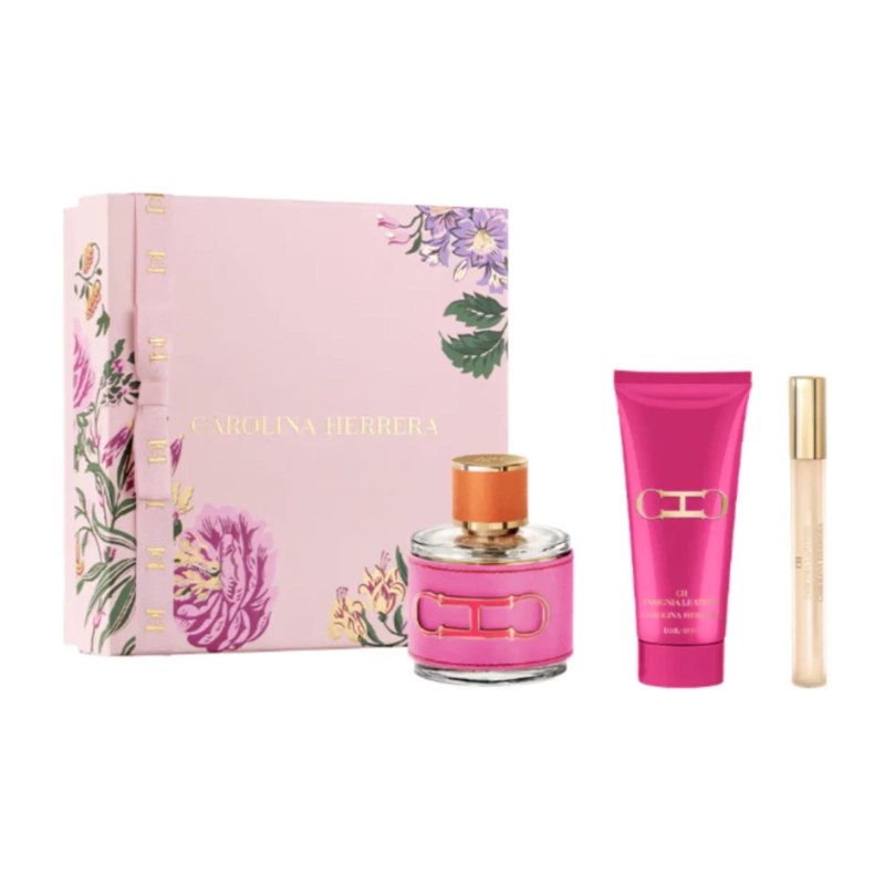 PERFUME CAROLINA HERRERA CH INSIGNIA LEATHER MUJER EDP 100 ML + BODY LOTION 100 ML + MINI 10 ML - 1