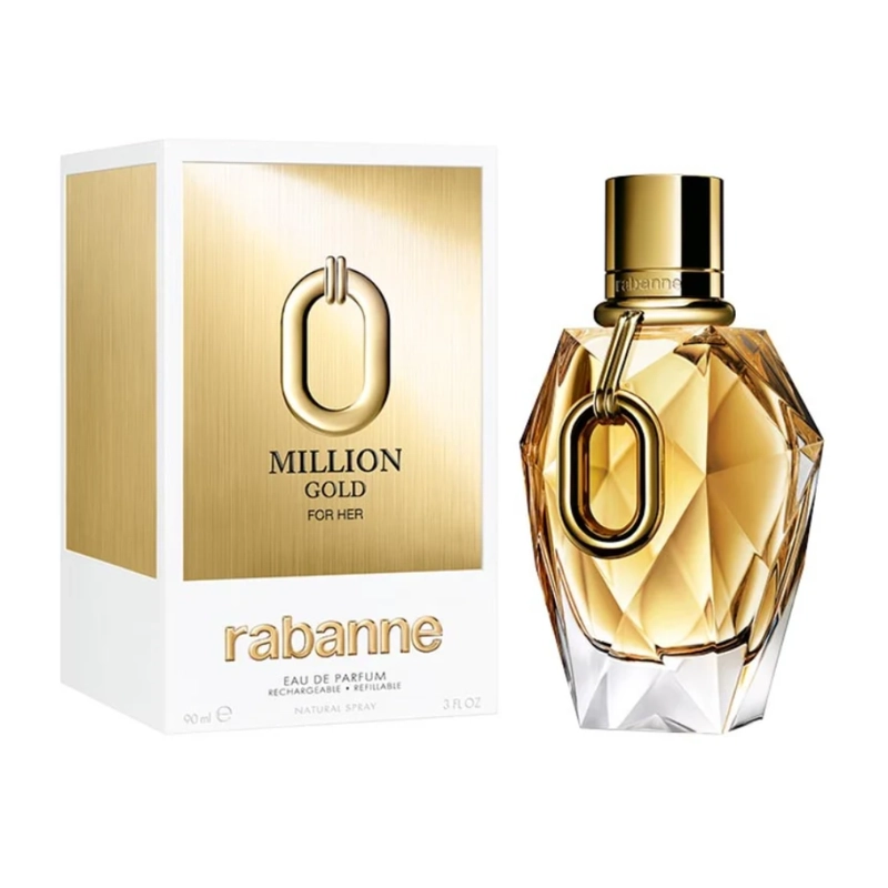 PERFUME MILLION GOLD FOR HER EDP 90 ML RECARGABLE/REFILL PACO RABANNE - 1