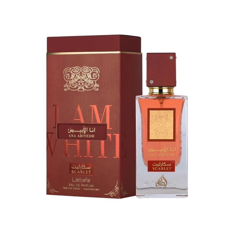 PERFUME IAM WHITE ANA ABIYEDH SCARLET EDP 60 ML LATTAFA - 1