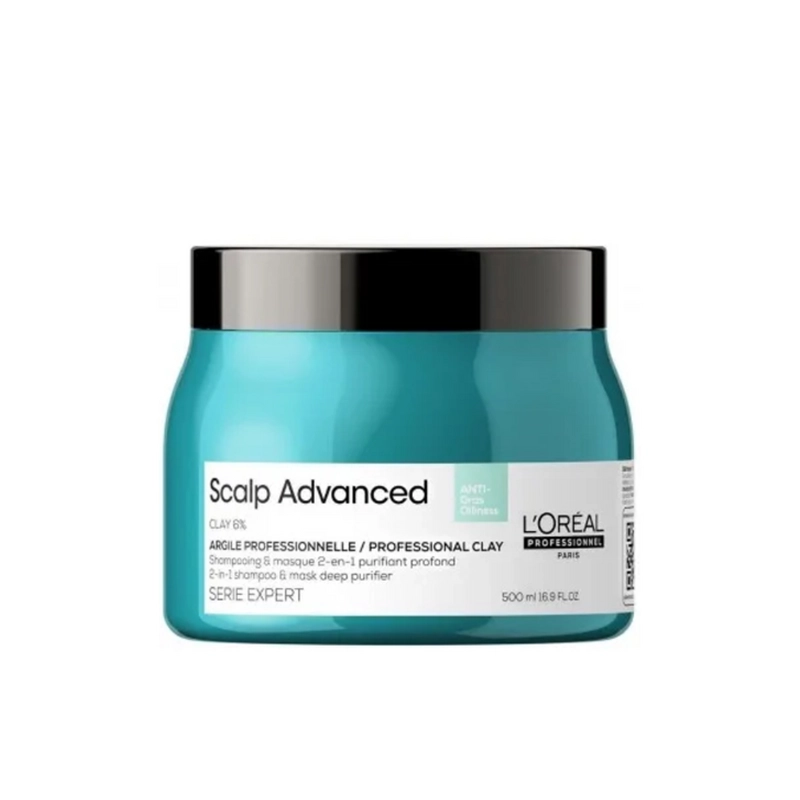 MASCARA 2 EN 1 LIMPIEZA PROFUNDA CABELLO GRASO SCALP ADVANCED 500ML LOREAL PROFESSIONNEL - 1