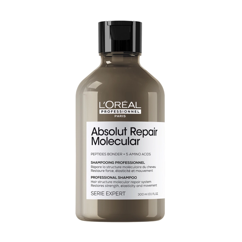 SHAMPOO PROFESIONAL SIN SULFATOS PARA CABELLOS DAÑADOS ABSOLUT REPAIR MOLECULAR 300ML - 1