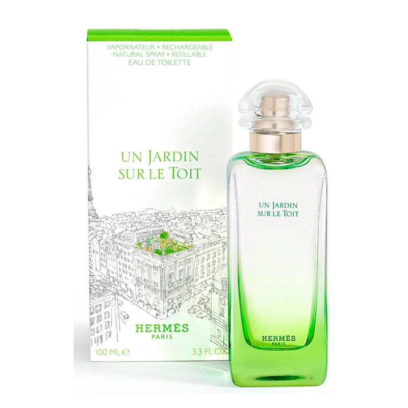 PERFUME UN JARDIN SUR LE TOIT EDT 100 ML RECARGABLE/REFILL HERMES - 1