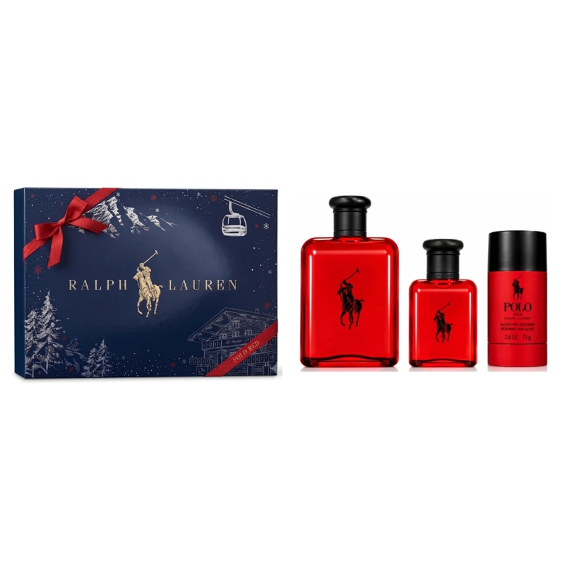 SET PERFUME POLO RED EDT 125 ML + 40 ML + DEO 75 ML RALPH LAUREN 2026 - 1