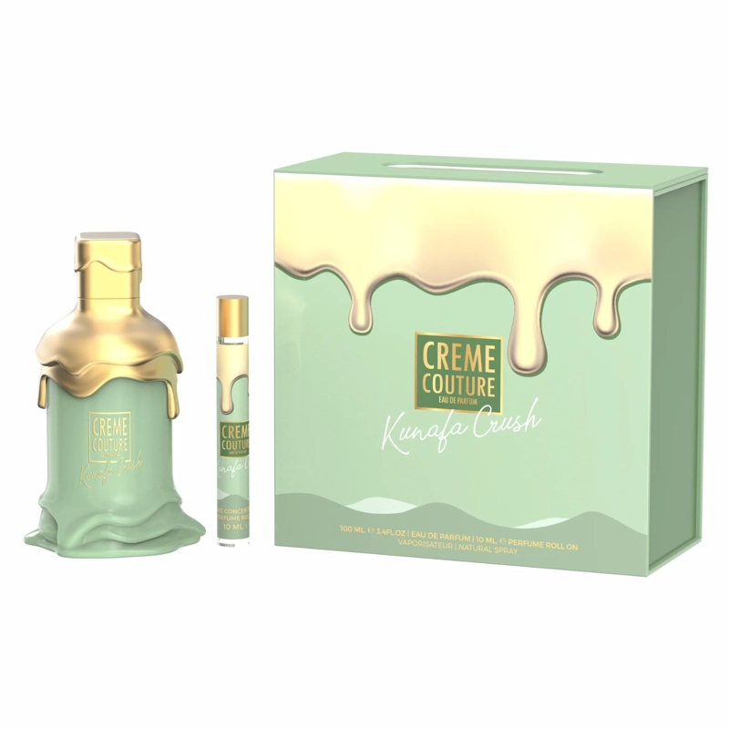 SET PERFUME CREME COUTURE KUNAFA CRUSH EDP 100 ML + ROLL ON 10 ML LE CHAMEAU BY EMPER - 1
