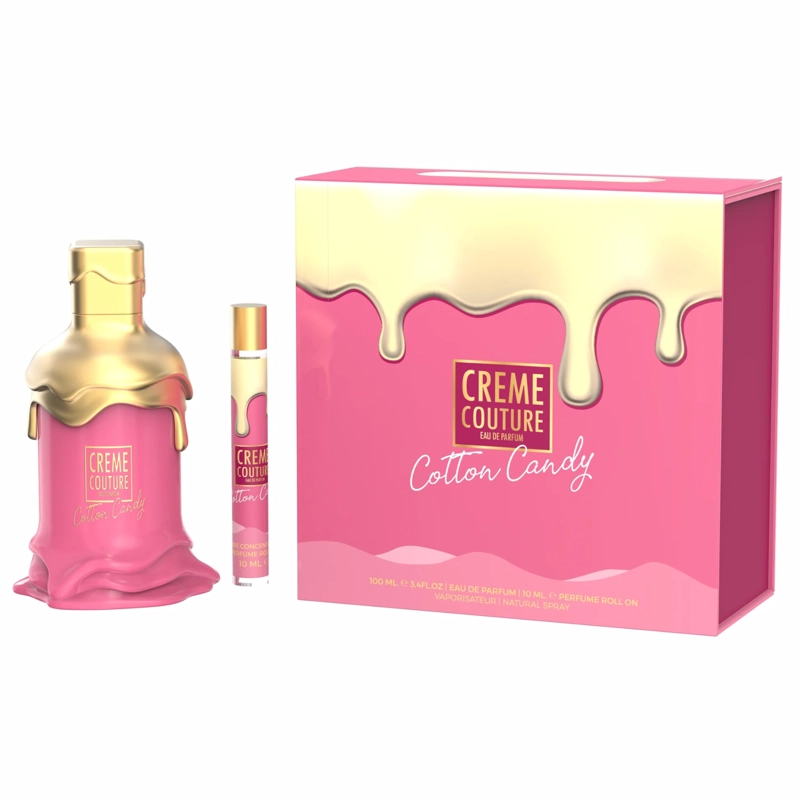 SET PERFUME CREME COUTURE COTTON CANDY EDP 100 ML + ROLL ON 10 ML LE CHAMEAU BY EMPER - 1