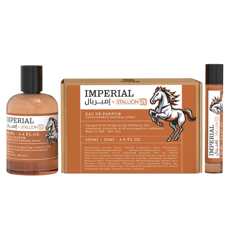 SET PERFUME IMPERIAL BY STALLION 53 EDP 100 ML + MINI 20 ML EMPER - 1