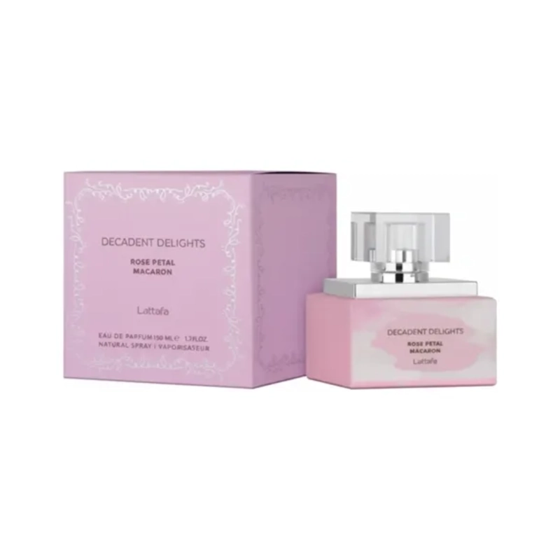 PERFUME DECANDENT DELIGHT ROSE PETAL MACARON EDP 50 ML LATTAFA - 1