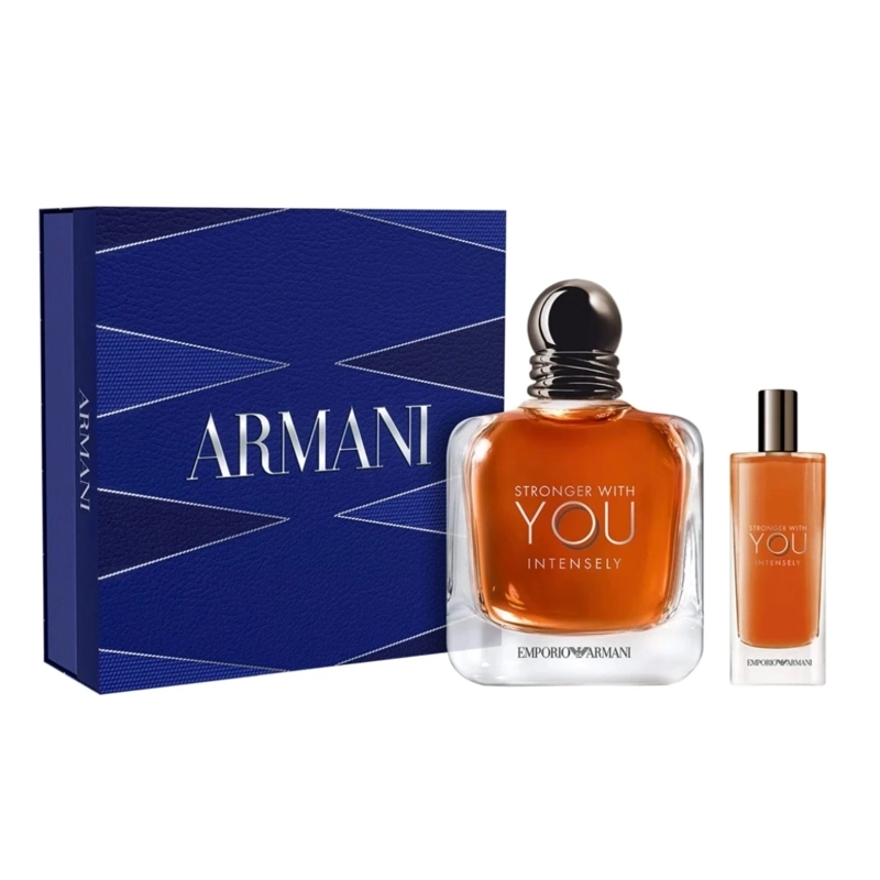 SET PERFUME STRONGER WITH YOU INTENSELY EDP INTENSE 100 ML + MINI 15 ML EMPORIO ARMANI - 1