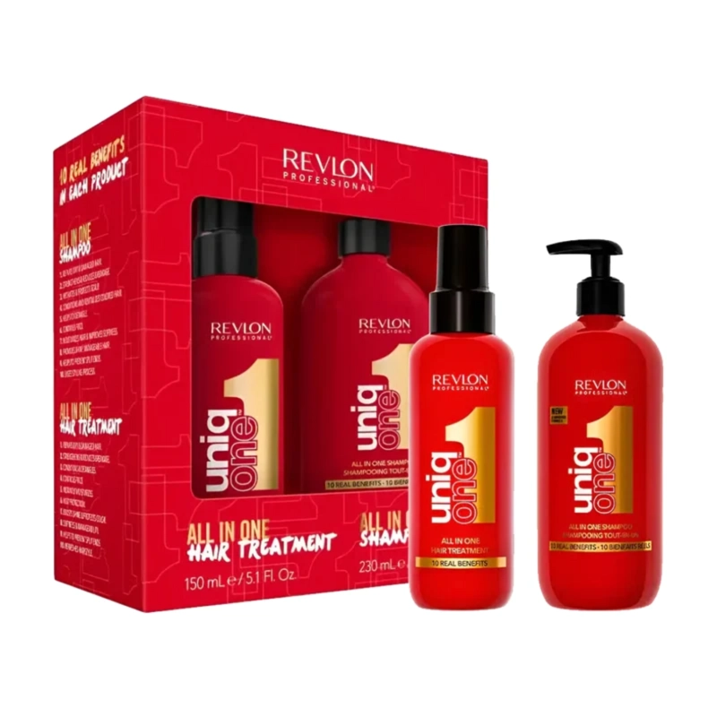 SET UNIQ ONE SHAMPOO 230 ML + HAIR TRATAMIENTO 150 ML REVLON PROFESSIONAL - 1