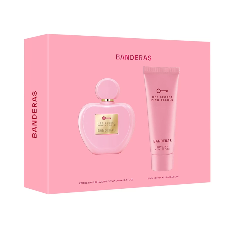 SET PERFUME BANDERAS HER SECRET PINK ABSOLU EDP 80 ML + BODY LOTION 75 ML 2026 - 1
