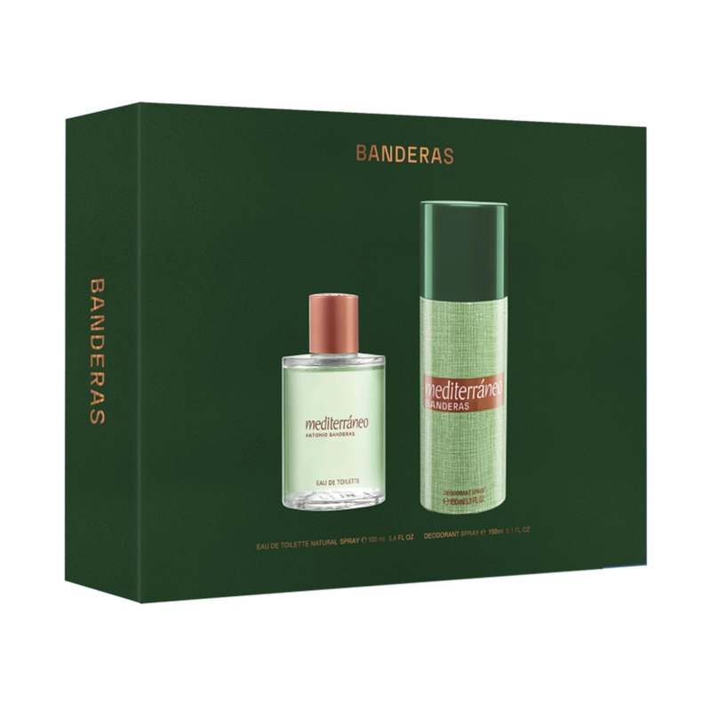 SET PERFUME BANDERAS MEDITERRANEO EDT 100 ML + DEO 150 ML 2025 - 1