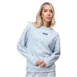 POLERON MUJER ALGODON SIN CAPUCHA PUMA CELESTE SAFARI - 1