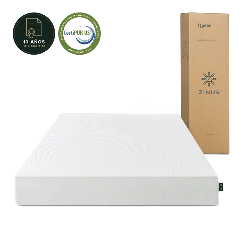 COLCHÓN 1.5 PLAZASLONG ESPUMA ZINUS MEMORY FOAM 105X200X20CM - 9