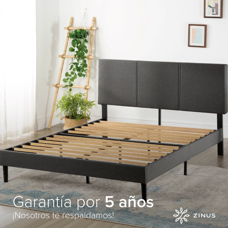 BASE CAMA ZINUS CAMBRIL CON RESPALDO 2 PLAZAS150X190X30CM - 9