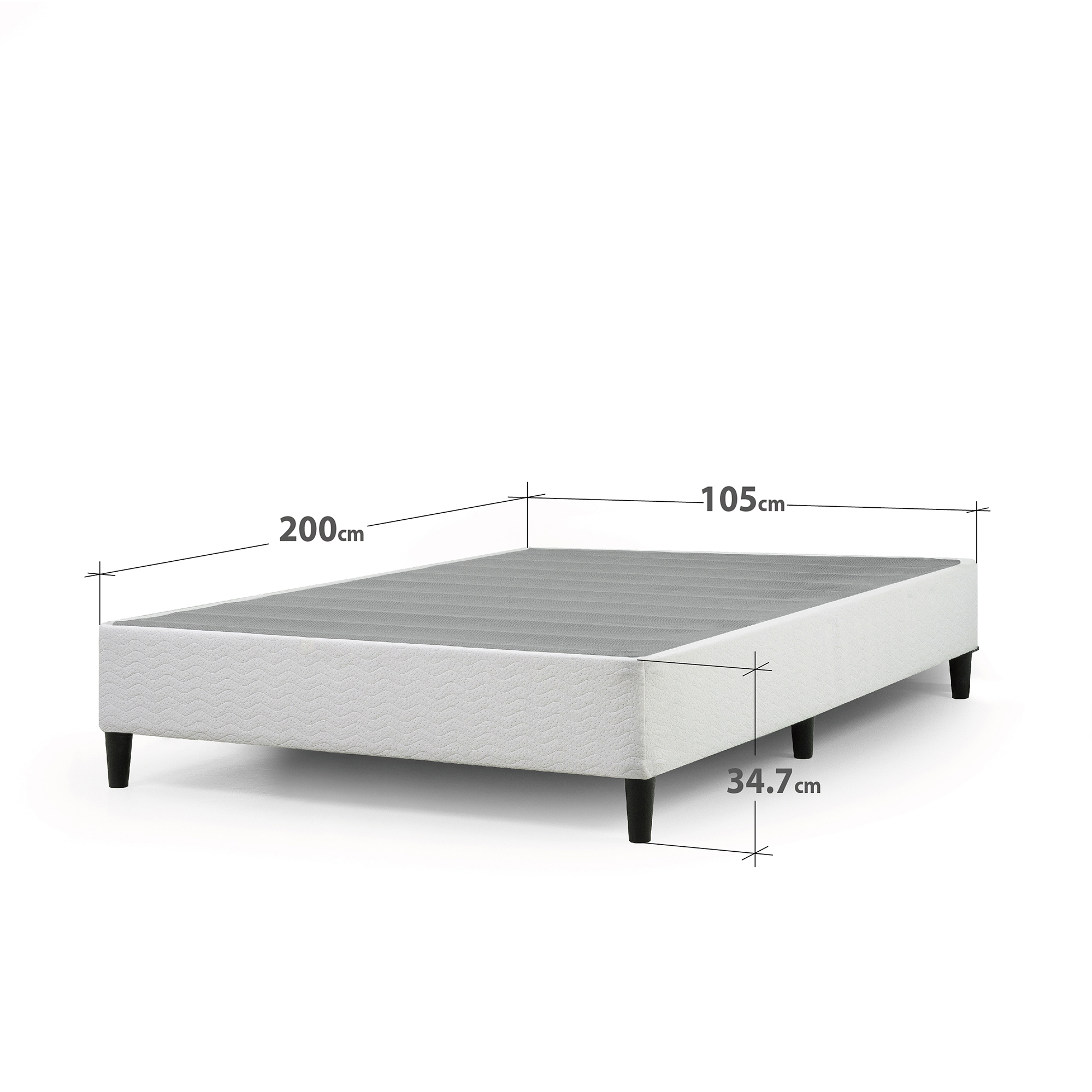 BASE CAMA ZINUS KEENAN 1.5 PLAZAS LONG 105X200X36CM - 2