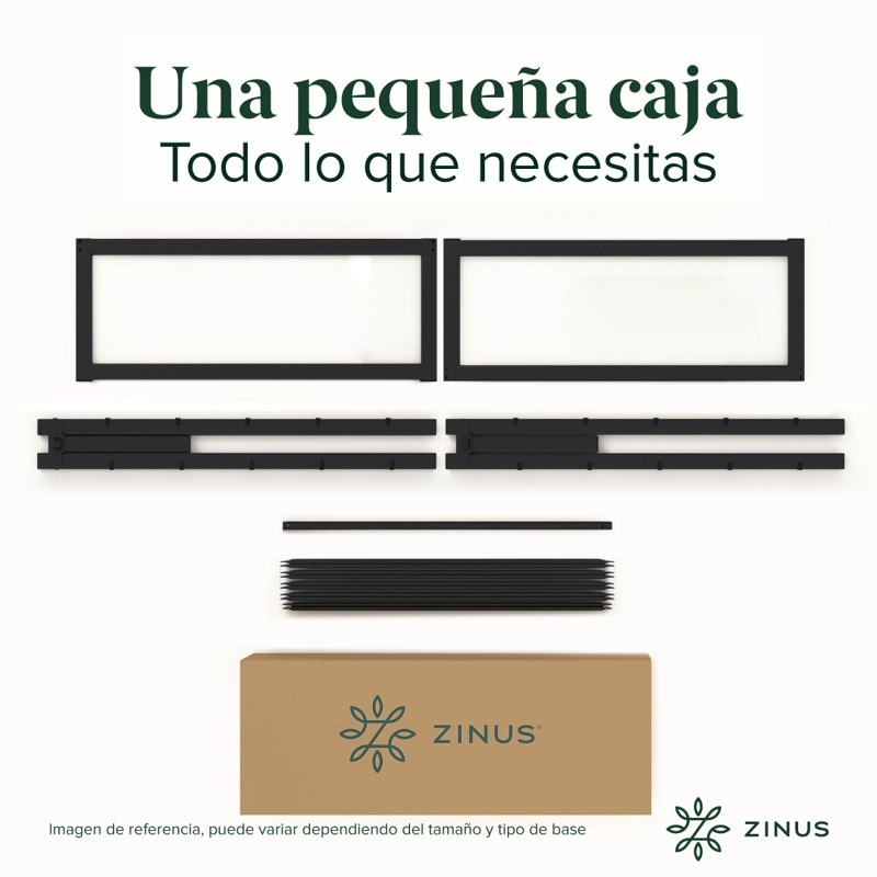BASE CAMA ZINUS ABEL 1.5 PLAZAS LONG 105X200X36CM - 7