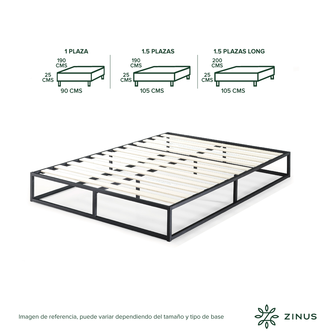 BASE CAMA ZINUS JOSEPH 2 PLAZAS 150X190X25CM - 3