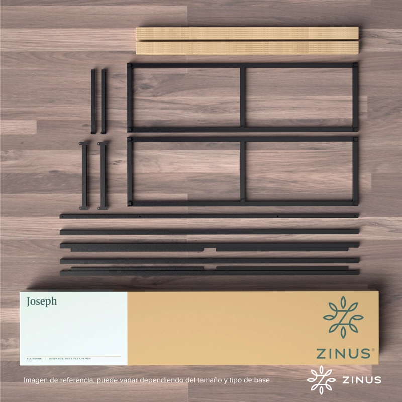 BASE CAMA ZINUS JOSEPH 2 PLAZAS 150X190X25CM - 9